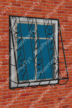 Дутая кованая решетка модель №33. Производство решеток в Москве Дутая кованая решетка модель №33